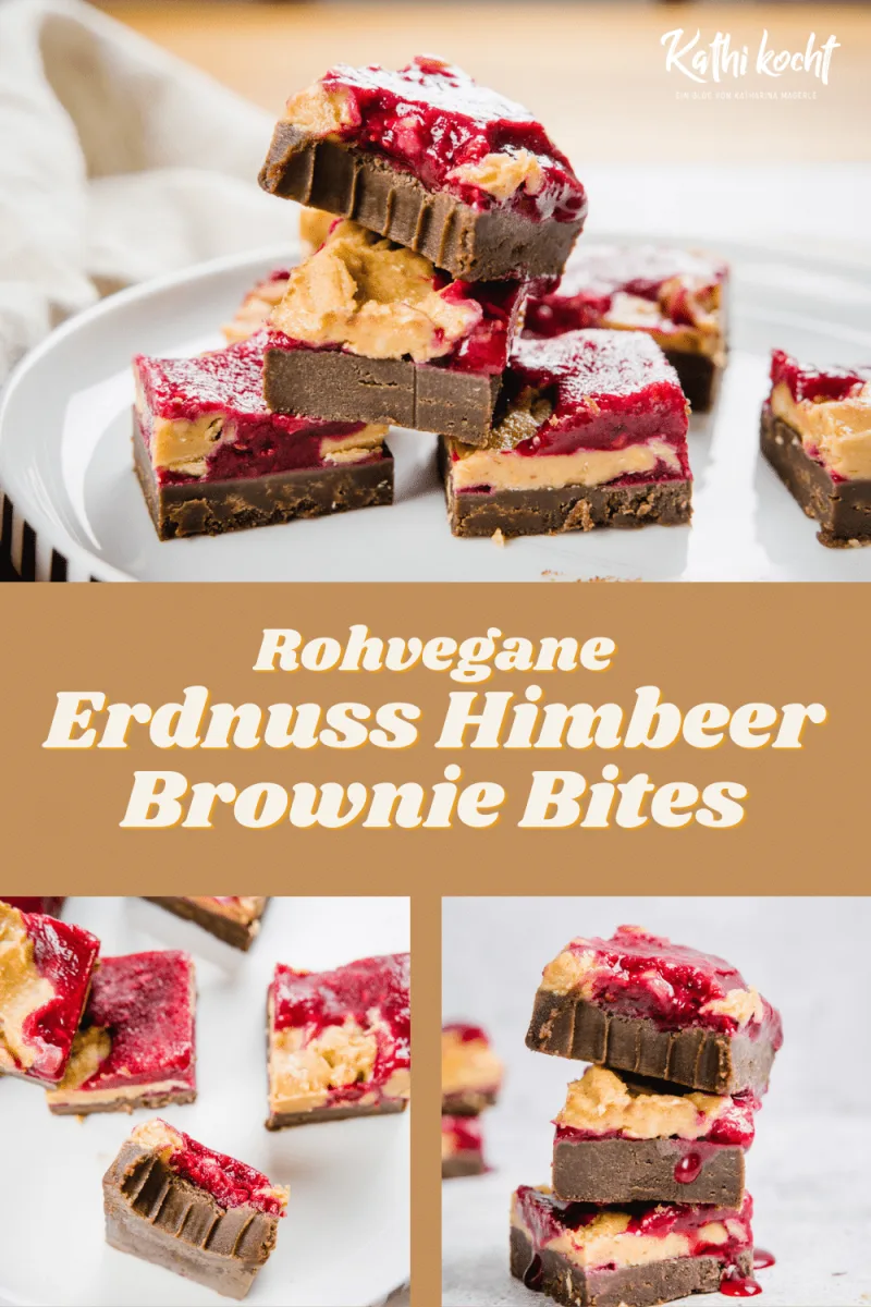 erdnuss himbeer brownie bites 